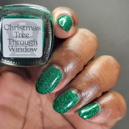 Christmas Tree Through Window